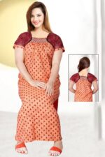 Ladies Pure Cotton Nighty with Elastic