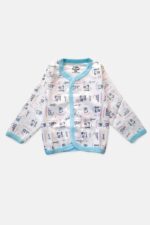 Baby Girls Front Open Full Sleeve Jhabla Tshirt, 3 pcs Set