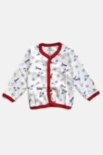 638ST3EE03241-4 Baby Boys Front Open Full Sleeve Jhabla Tshirt, 3 pcs Set