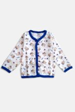 638ST3EE03241-5 Baby Boys Front Open Full Sleeve Jhabla Tshirt, 3 pcs Set
