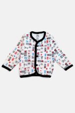 638ST3EE03241-6 Baby Boys Front Open Full Sleeve Jhabla Tshirt, 3 pcs Set