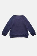 Baby Girls Pullover Sweater T-Shirt with Applique, Navy Blue