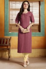 RUHANI1004 Ladies double tone rayon kurti
