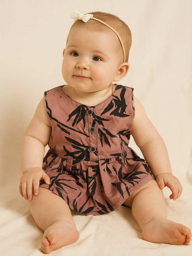 Baby Girls Daily Wear Cotton Frock, Printed