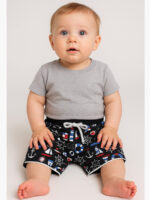 Baby Boys Hosiery Sinker Shorts, Black
