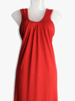 Women's Place Full-Length Cotton Slip Nightdress – Red