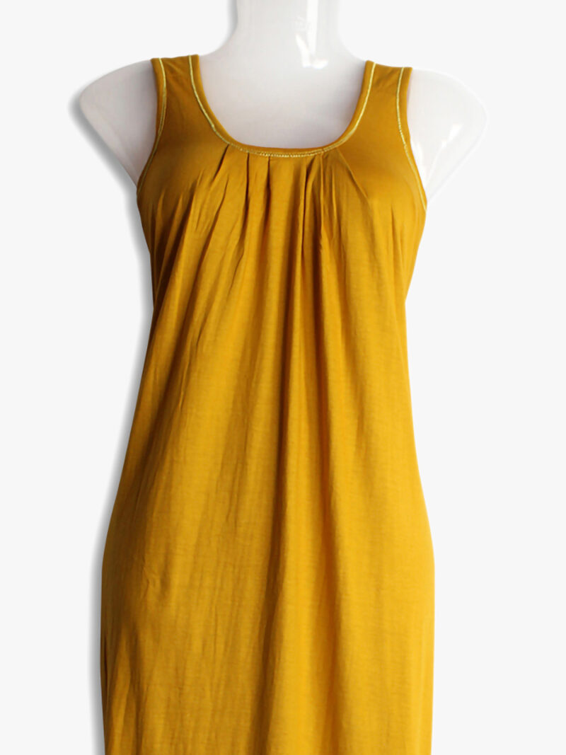 Women's Place Full-Length Cotton Slip Nightdress – Golden Yellow