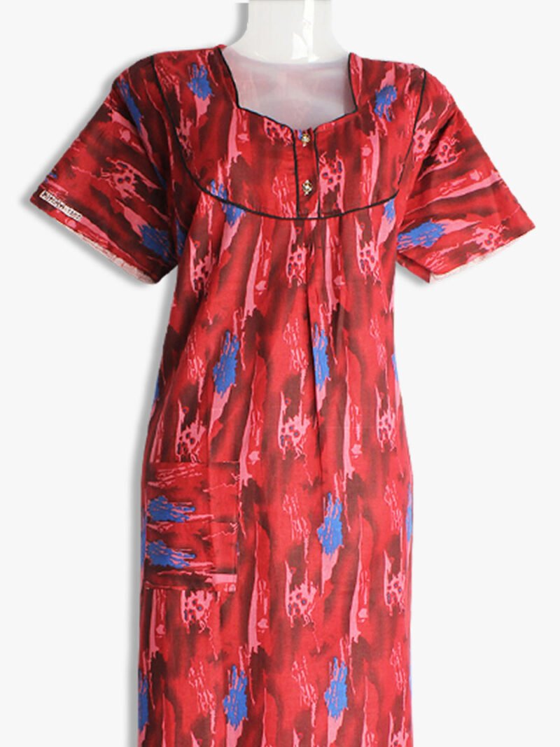 WN-MIHIKA-12-RD-XL-10-F-crop women cotton nighty - women's place