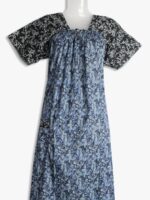 Women's Place Pure Cotton Pleated Nighty – Slated Grey