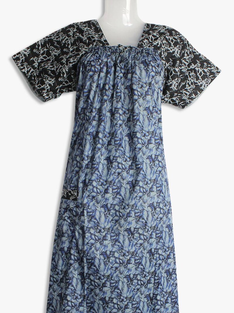 Women's Place Pure Cotton Pleated Nighty – Slated Grey