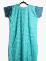 women cotton nighty, turquoise women cotton nighty, turquoise
