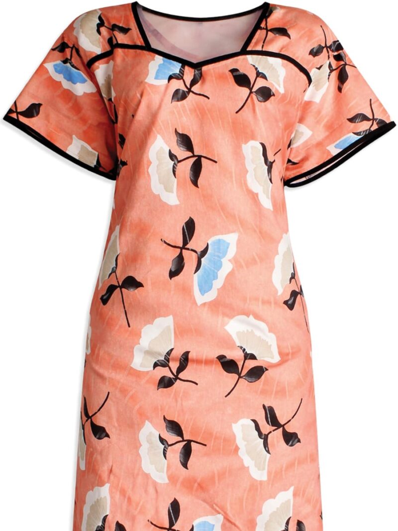 Women's Soft & Stretchable Lycra Fabric Nighty, Peach