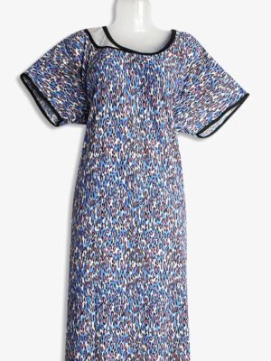 Women's Place Lycra Nighty – Abstract Design, Scoop Neck