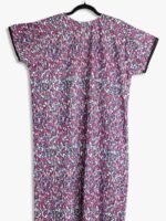 Women's Place Lycra Nighty – Pink Abstract Design, Scoop Neck Women's Place Lycra Nighty – Pink Abstract Design, Scoop Neck