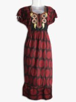 Women cotton frock nighty, short, zipper