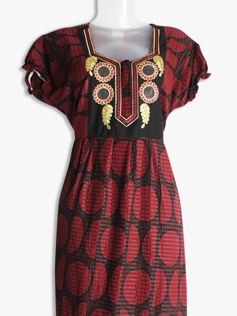 Women cotton frock nighty, short, zipper