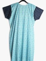 WN-TARA-55-AQ-XXXL-02-B pure cotton zipper nighty for women - women's place