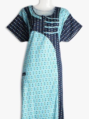 pure cotton zipper nighty for women - women's place