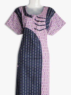 pure cotton zipper nighty for women - women's place