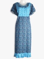 Navy Blue Feeding Frock Nighty – Short Length, Puff Sleeves, Side Zipper Navy Blue Feeding Frock Nighty – Short Length, Puff Sleeves, Side Zipper