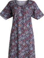 WN-TWIN-ROSES-37-NB-XL-02-b. Cotton Feeding Nighty – Zipper & Side Zip, Floral