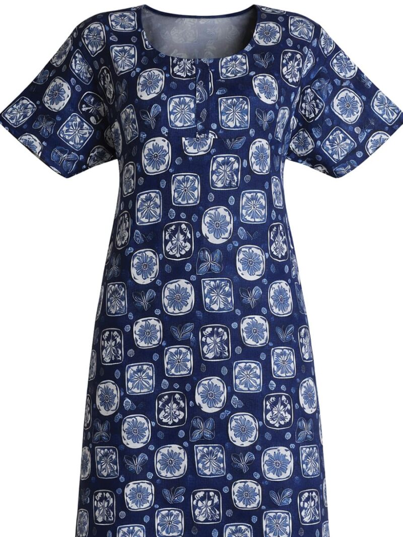 Cotton Feeding Nighty – Zipper & Side Zip
