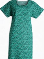 WN-WP-41-GR-XL-01-b. Women Pure Cotton Nighty, Green