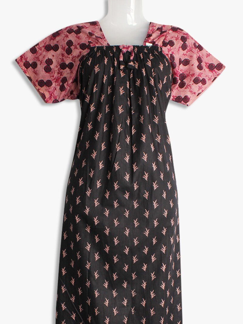 women elastic pure cotton nighty - women's place