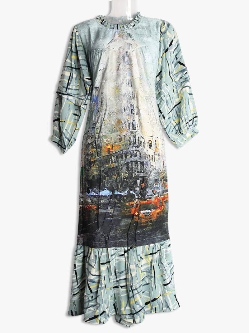 Women's Western Printed Maxi Dress – Women's Place