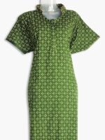 Cotton Nighty – Collar Neck, Zipper, Side Pocket -Women's Place