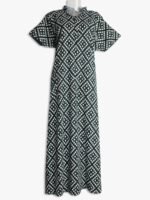 Cotton Nighty – Collar Neck, Zipper, Side Pocket - Women's Place