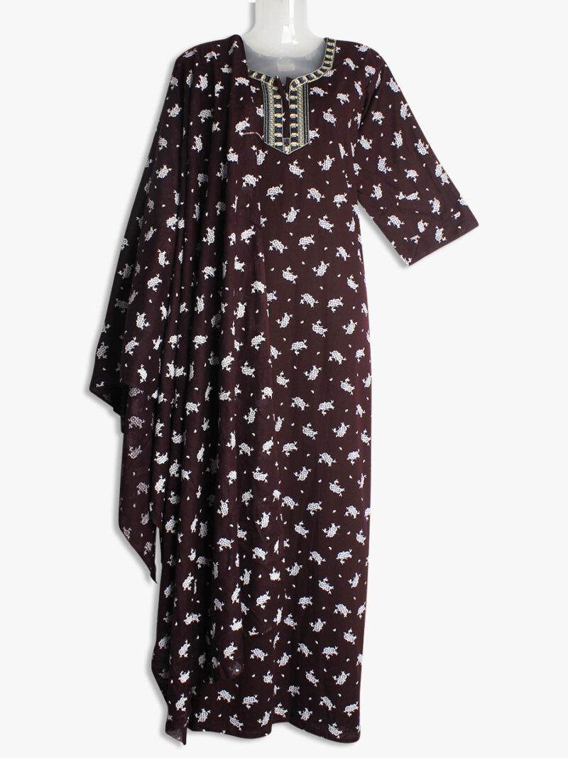 Cotton Nighty with Shawl/Dupatta - Women's place