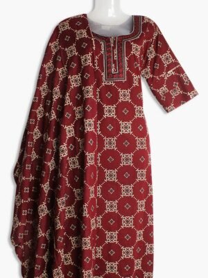 Cotton Nighty with Shawl/Dupatta - Women's Place