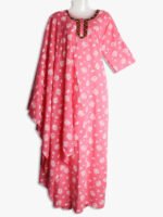 WN-MODEL-44-PK-XXL-03-F Cotton Nighty with Shawl/Dupatta - Women's Place