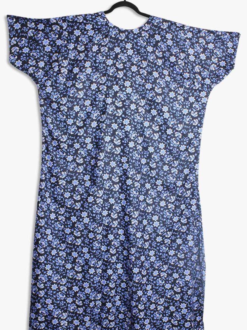 Cotton Plus Size Nighty with Zipper & Side Pocket - Women's place