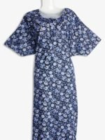 Cotton Plus Size Nighty with Zipper & Side Pocket - Women's place