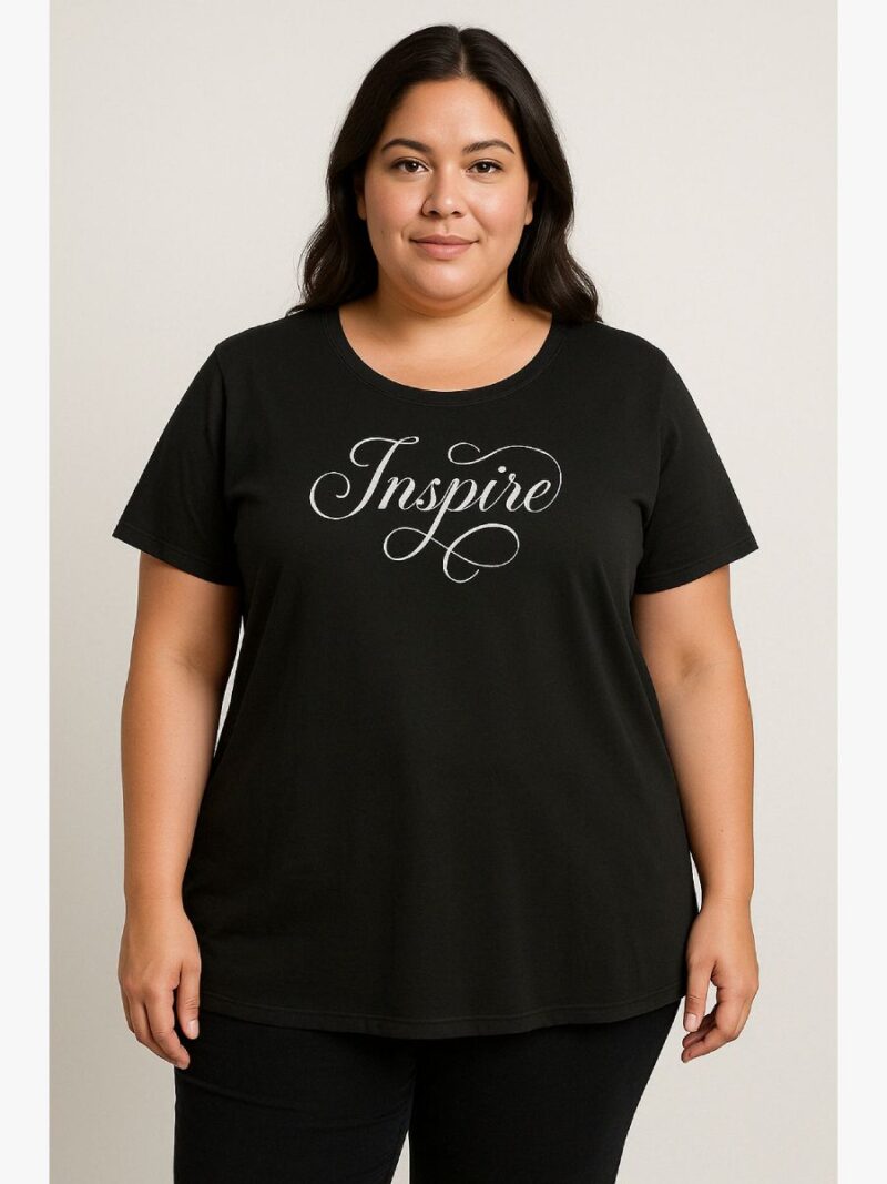 WTS-SRI AMMAN-01-BK-5XL-05-F women plus-size cotton t-shirt - women's place