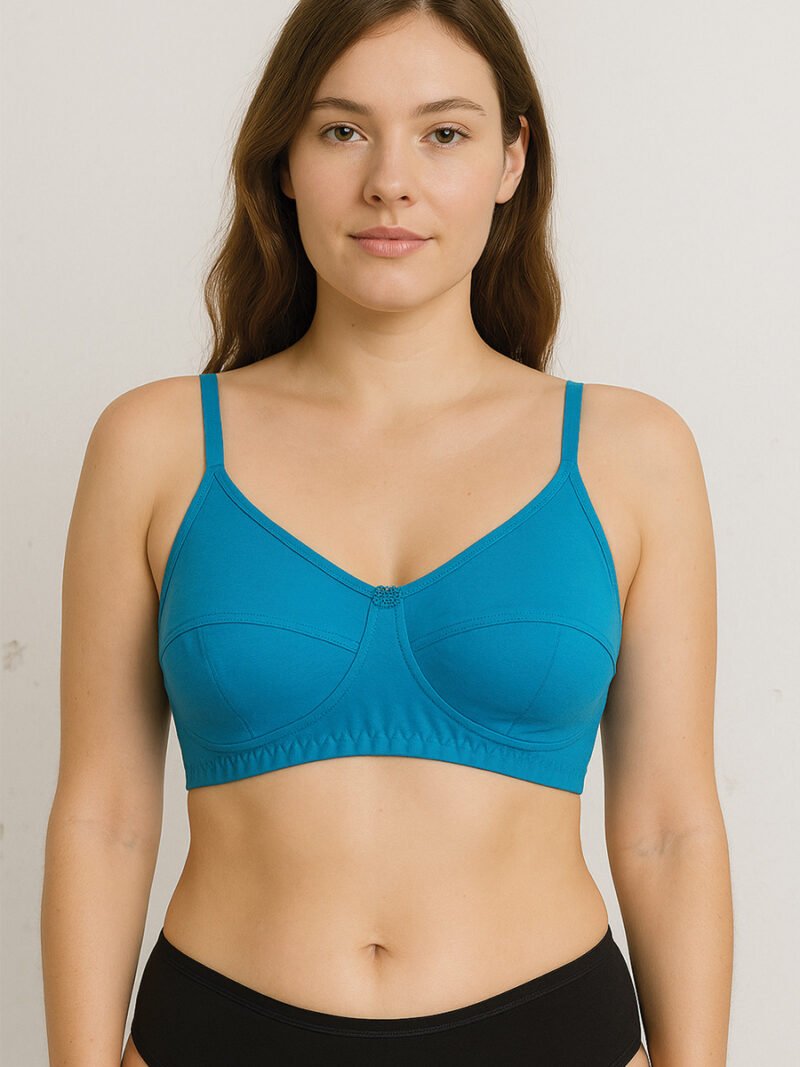 WB-REVOS-02-BL-L-01-F Premium Cotton Bra for Women