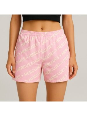 Pink Printed Cotton T-Shirt for Women