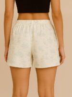WBAR-SRI AMMAN-01-WH-XL-01-b White Printed Cotton Bermuda Shorts for Women