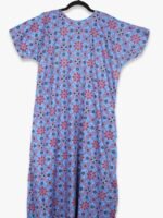 WN-SADIQ-58-RB-XXL-05-B Women’s Cotton Zipper Nighty, Piping, Royal Blue