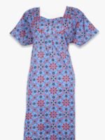 WN-SADIQ-58-RB-XXL-05-F-crop Women’s Cotton Zipper Nighty, Piping, Royal Blue