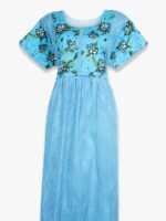 WN-SADIQ-59-SB-XXL-05-F-crop Women’s Cotton Feeding Frock Nighty, Side Zip, Sky blue