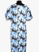 WN-SADIQ-60-SB-3XL-03-B Women's Cotton Nighty, Piping, Sky Blue