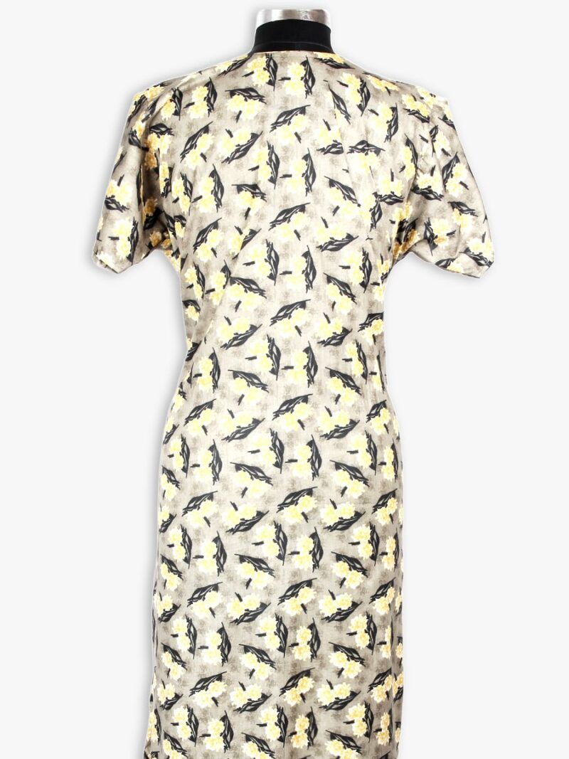 Women's Cotton Zipper Nighty, Prill Style ,Beige
