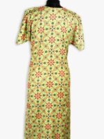 WN-SADIQ-62-OG-XXL--3-B Women's Cotton Zipper Nighty, Prill Style ,Olive Green