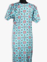 WN-SADIQ-62-SG-XXL-05-B Women's Cotton Zipper Nighty, Prill Style ,Seafoam Green