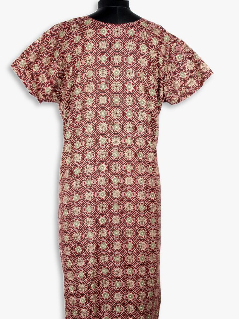 women cotton ajrakh model nighty