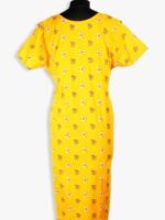 WN-TWIN ROSES-67-OR-XXL-02-B Women's Cotton Zipper Nighty, Frill Style, Orange