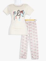 WNS-SYLO-877-IV-S-03-T-Full Women’s Cotton Night Suit Pajama Set, Printed